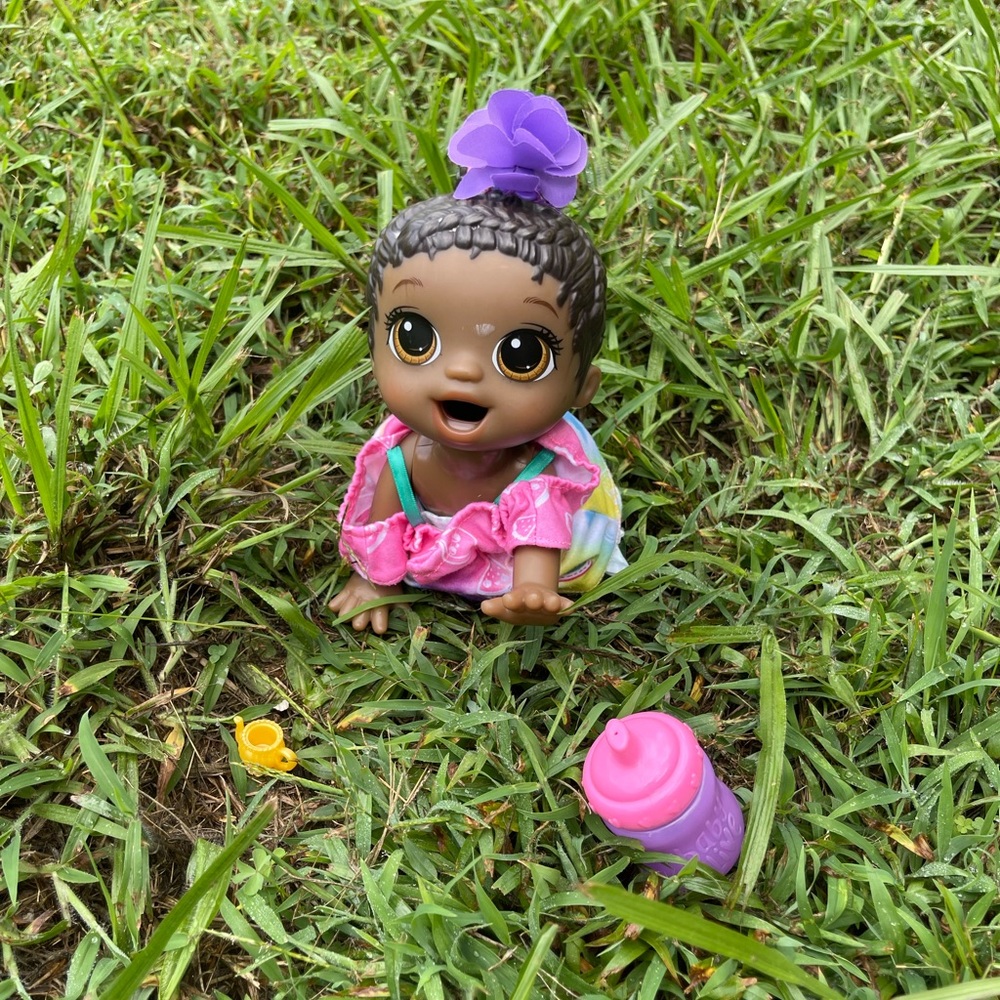 Charming Baby Doll with Pink Outfit and Accessories